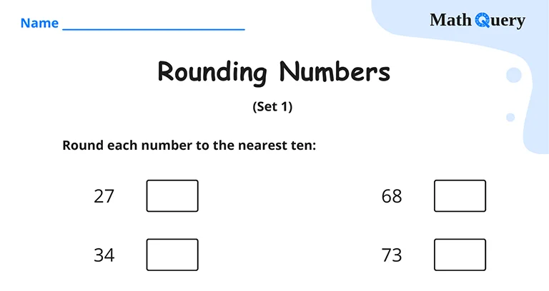 Preview of rounding numbers worksheet.